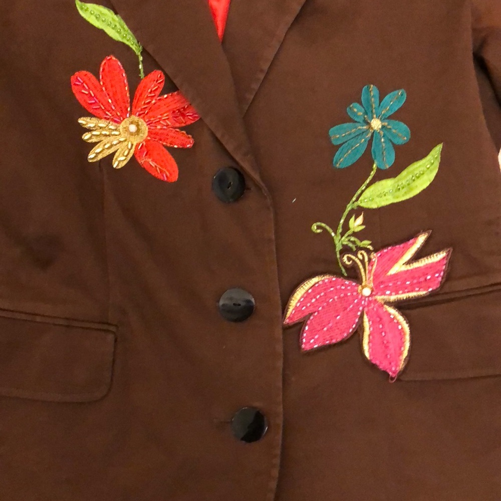 1970s inspired embroidered coat medium - Picture 2 of 8